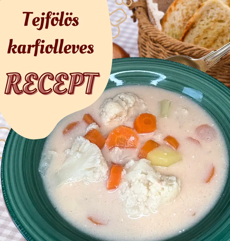 Tejfölös karfiolleves